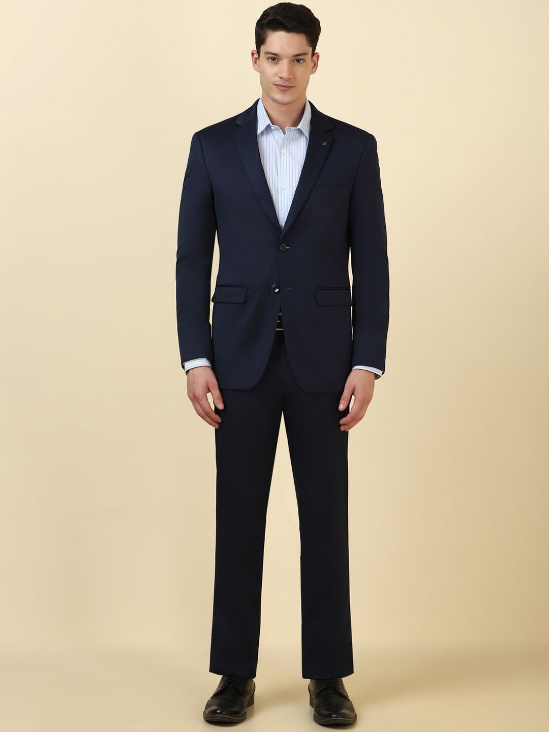 Allen Solly Men Slim-Fit Single-Breasted Blazer and Trousers