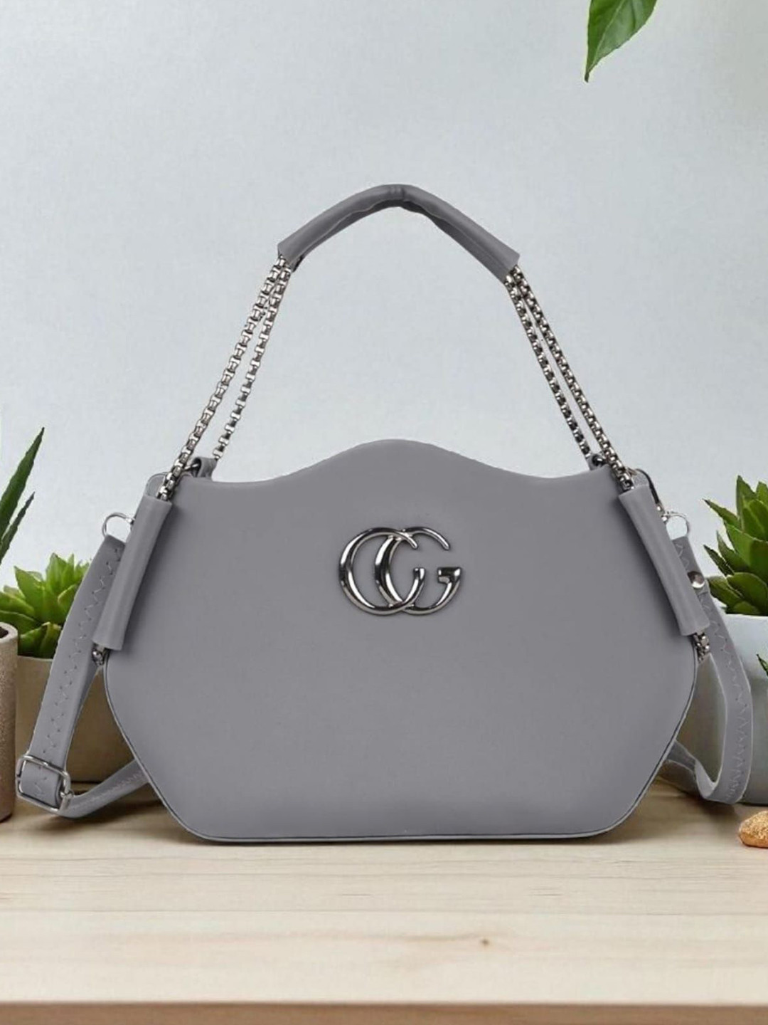 AAIFA Women Solid Crossbody Applique Sling Bag