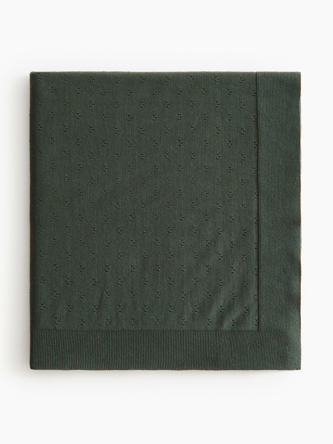 H&M Green Pure Cotton Pointelle Baby Blanket