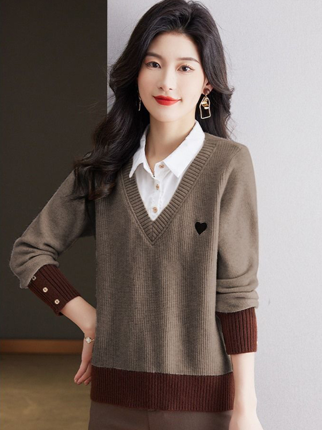 StyleCast Women Cashmere Pullover with Fringed Detail
