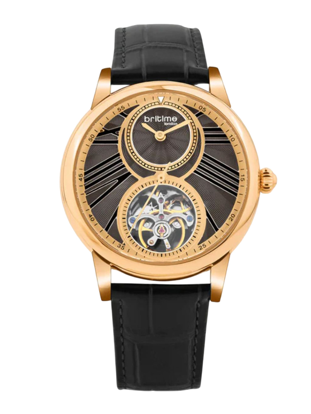 Britime Men Dial & Leather Straps Analogue Automatic Motion Powered Watch 675-L31506