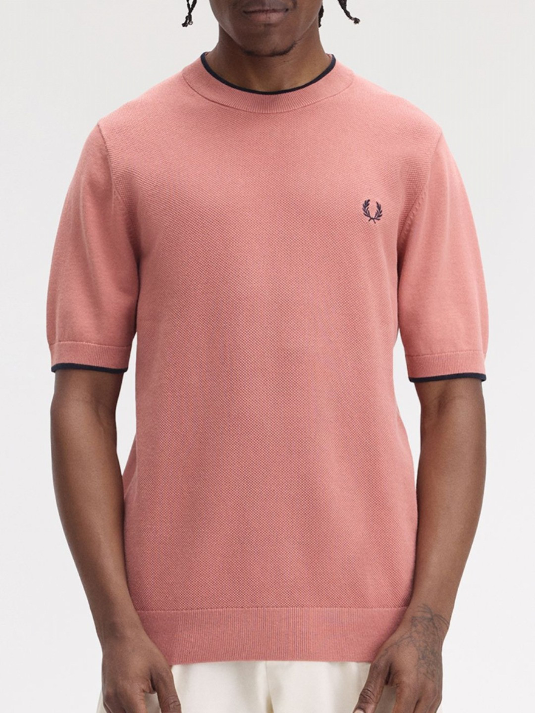 Fred Perry Round Neck Short Sleeves Pure Cotton T-Shirt