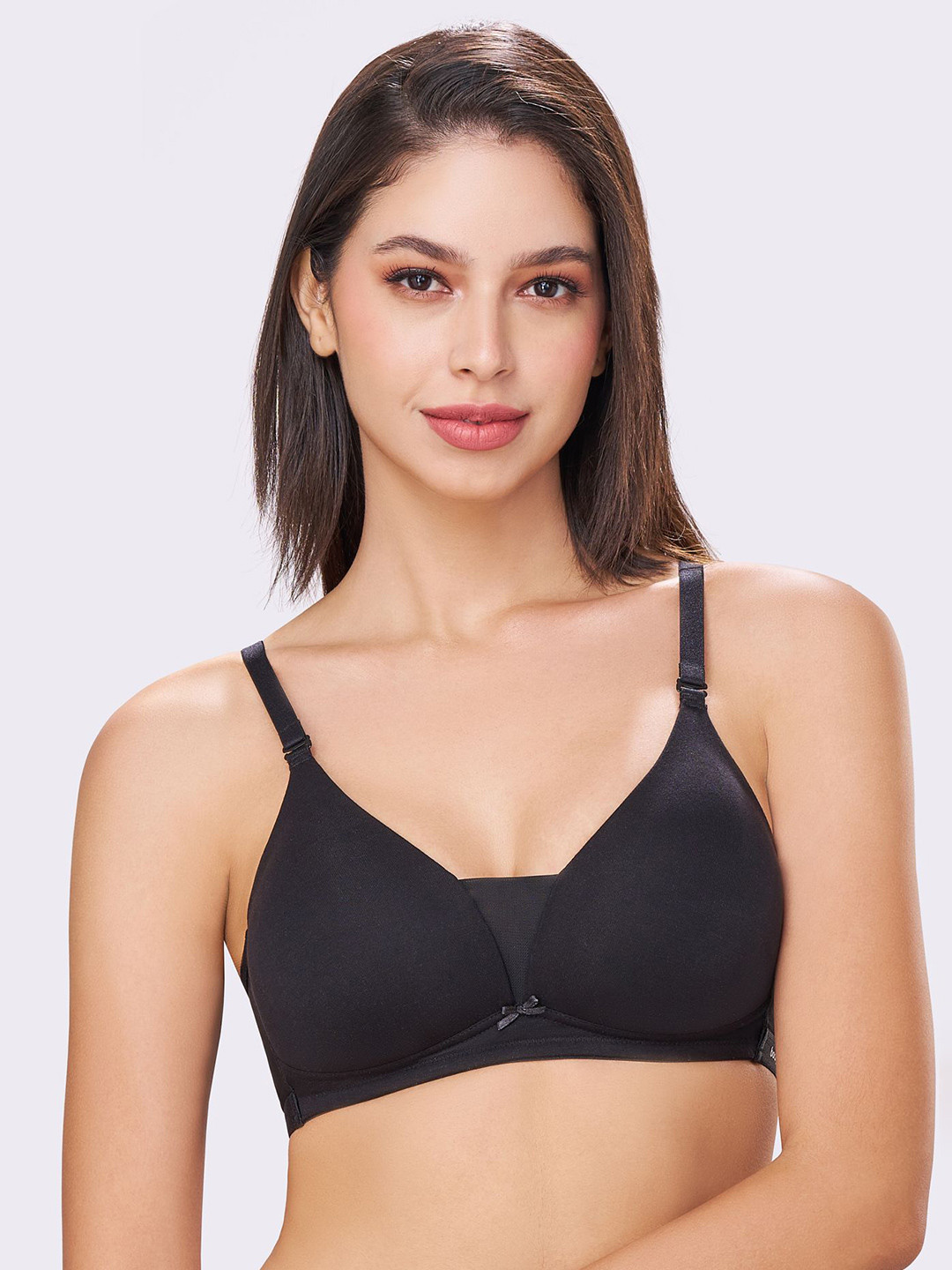 bodyline Medium Coverage Lightly Padded Cotton Non Padded with Detachable Straps