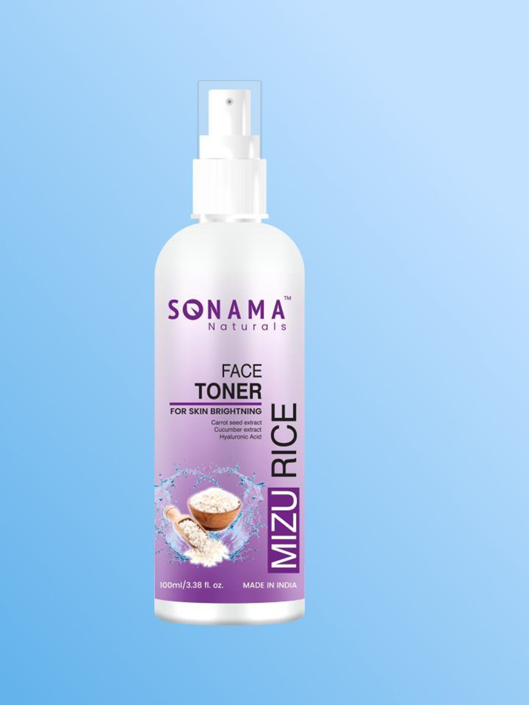Sonama Naturals Mizu Rice Face Toner For Revitalizing Hydration - 100 ml