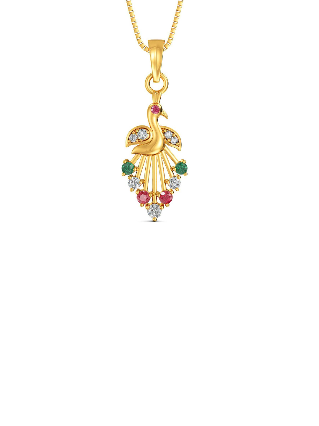 Joyalukkas Women 22KT Gold Peacock Pendant - 2.222 g