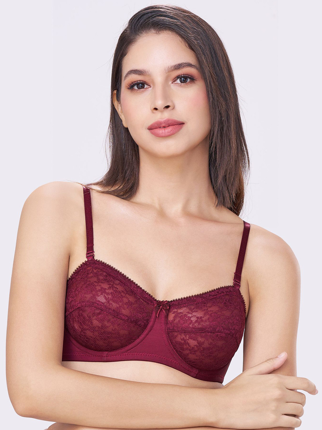bodyline Women Self Design Medium Coverage Underwired Bra