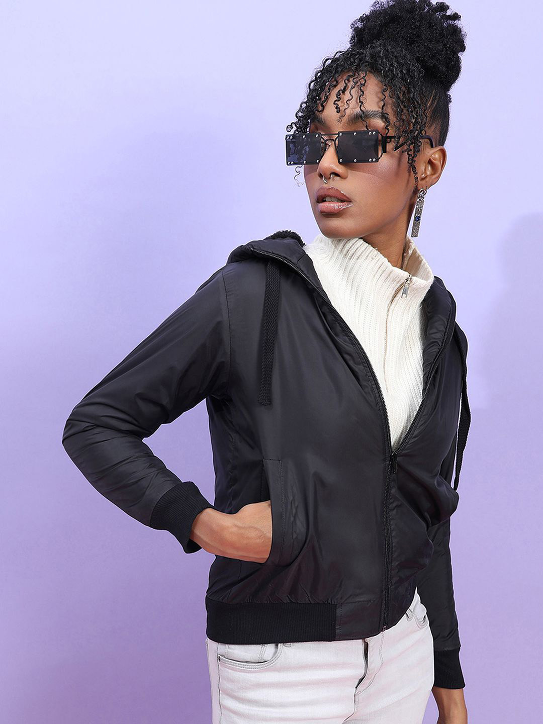 PINACOLADA Hooded Lightweight Open Front Jacket