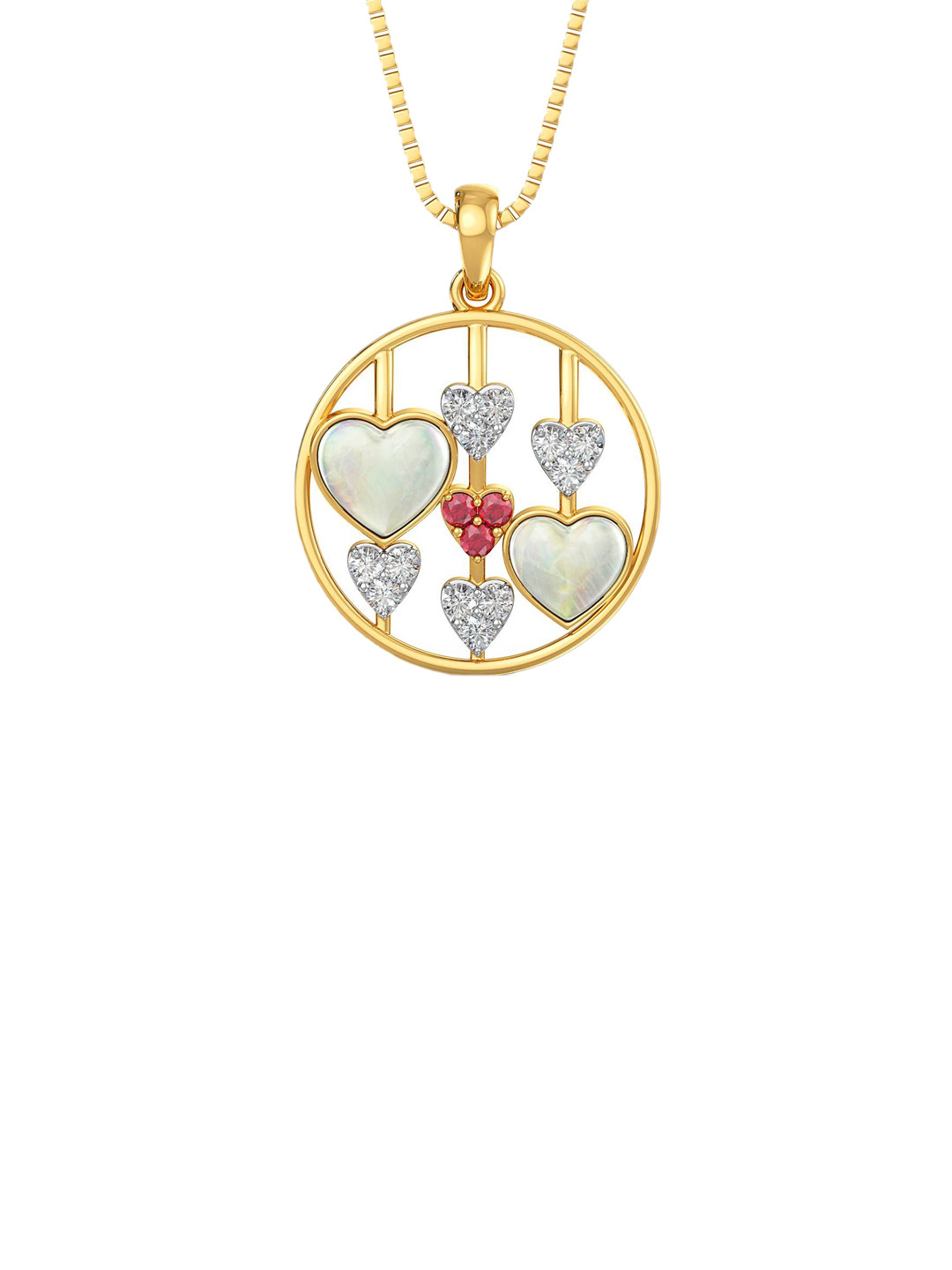 Joyalukkas Women 22KT Gold Heart Pendant - 1.559 g
