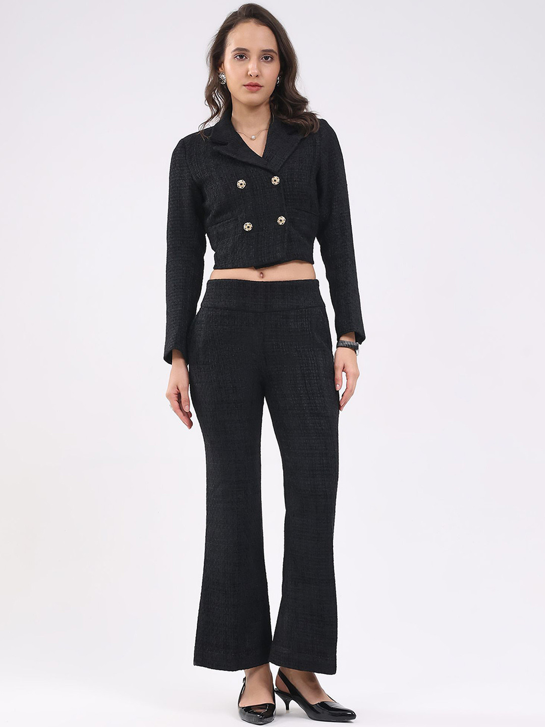 Global Republic Lapel Collar Blazer With Trousers