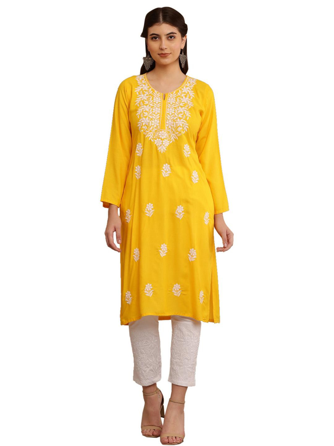 FIIZA Embroidered Thread Work Kurti