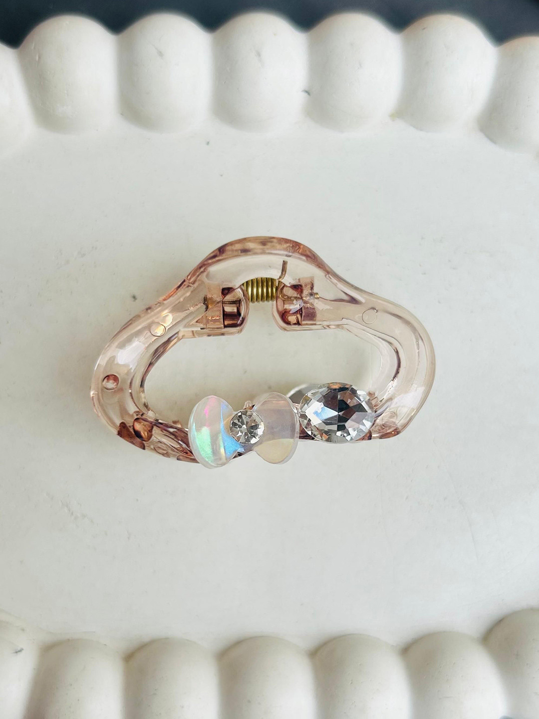 Radhya Accessories Women Gem Crystal Bofeini 5 CM Hair Claw