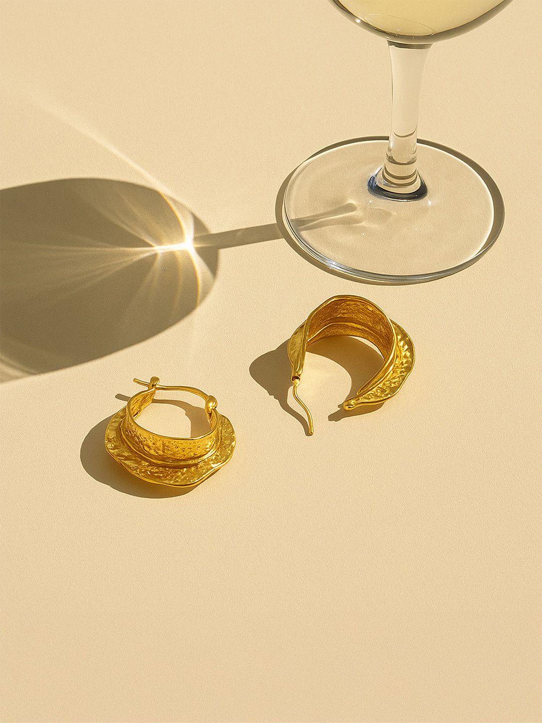 Accessorize 14K Gold-Plated Chunky Contemporary Hoop Earrings