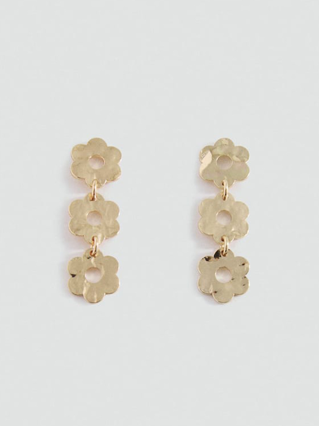 MANGO Floral Drop Earrings