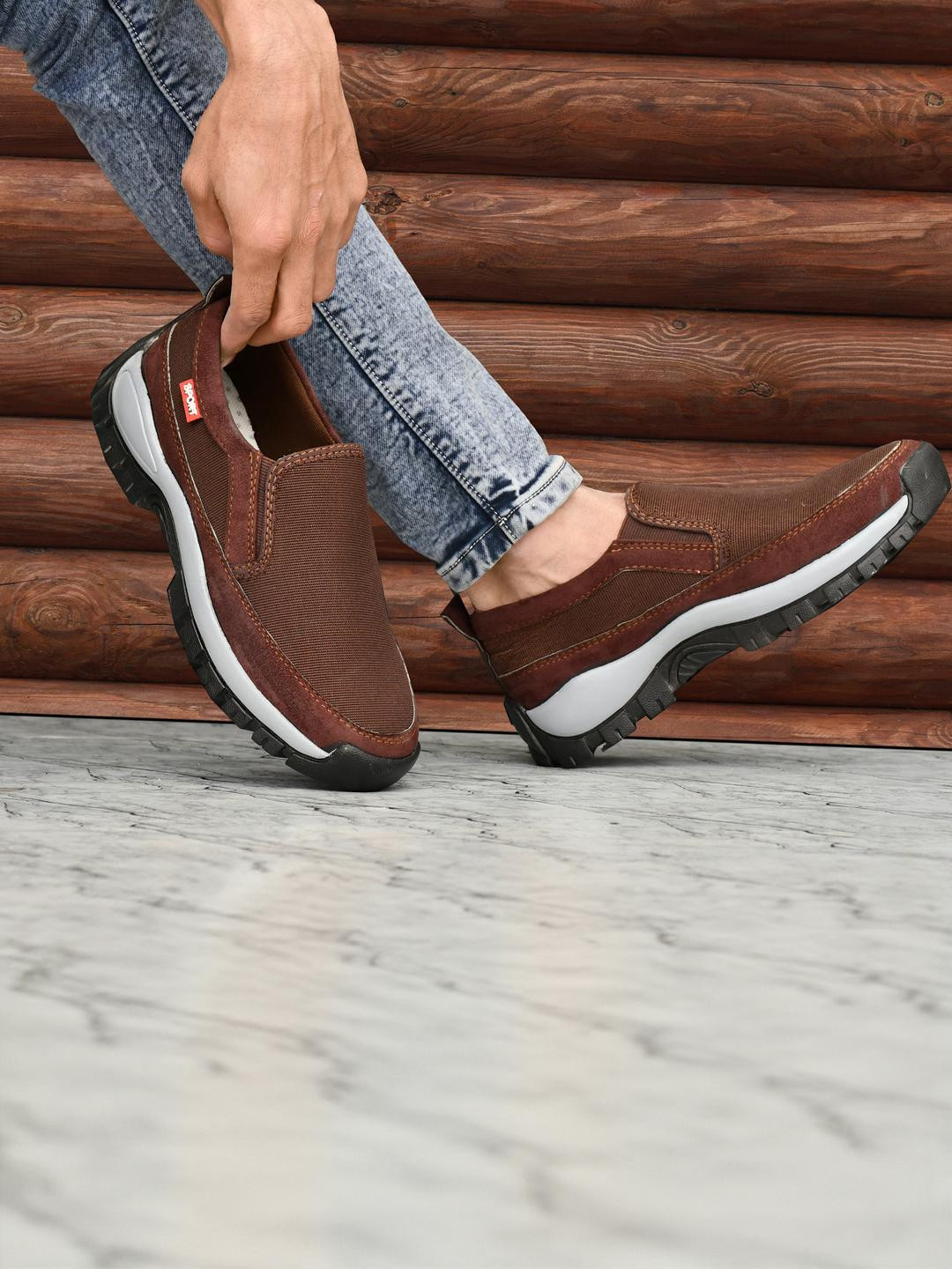 Kerzl Men Brown Synthetic Casual Shoes