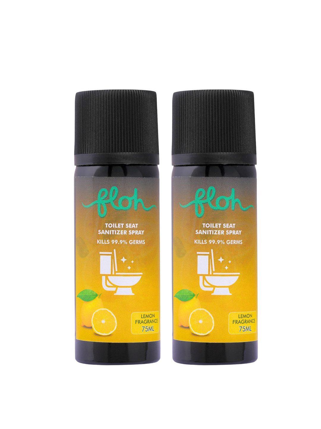 FLOH Set Of 2 Toilet Seat Sanitizer Spray 75 ml Each