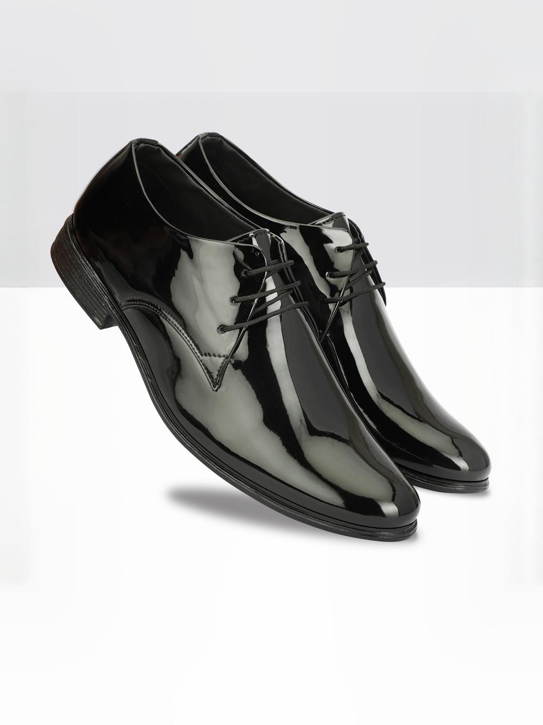 Blue Horse Men Black Leather Oxford