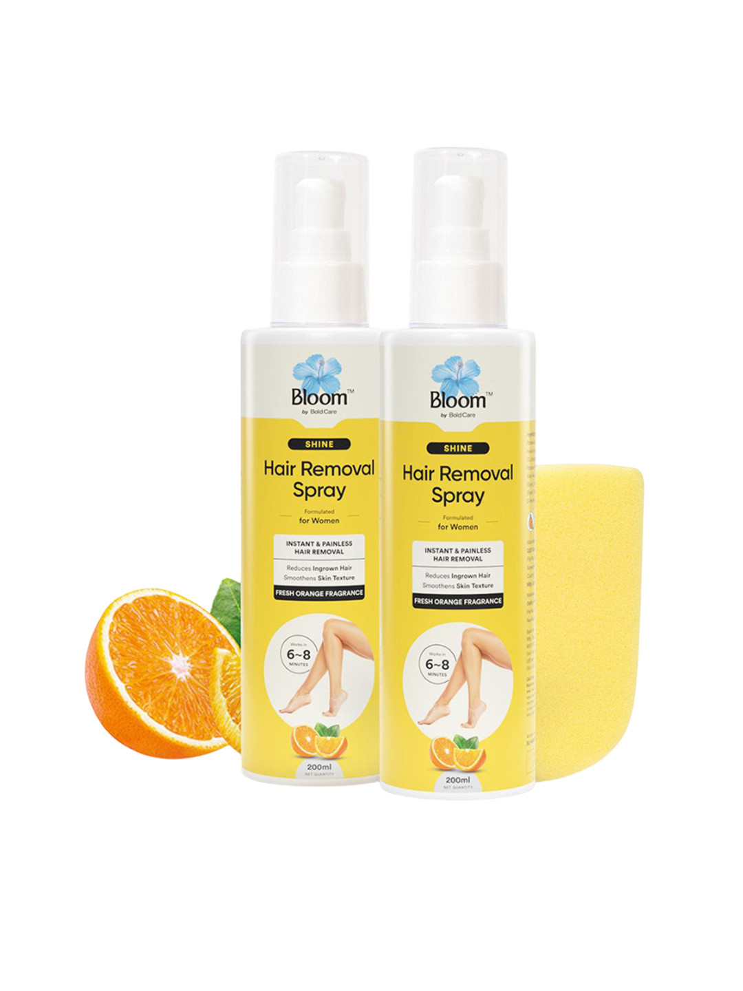 Bloom Set Of 2 Painless Hair Removal Spray - 200 ml Each
