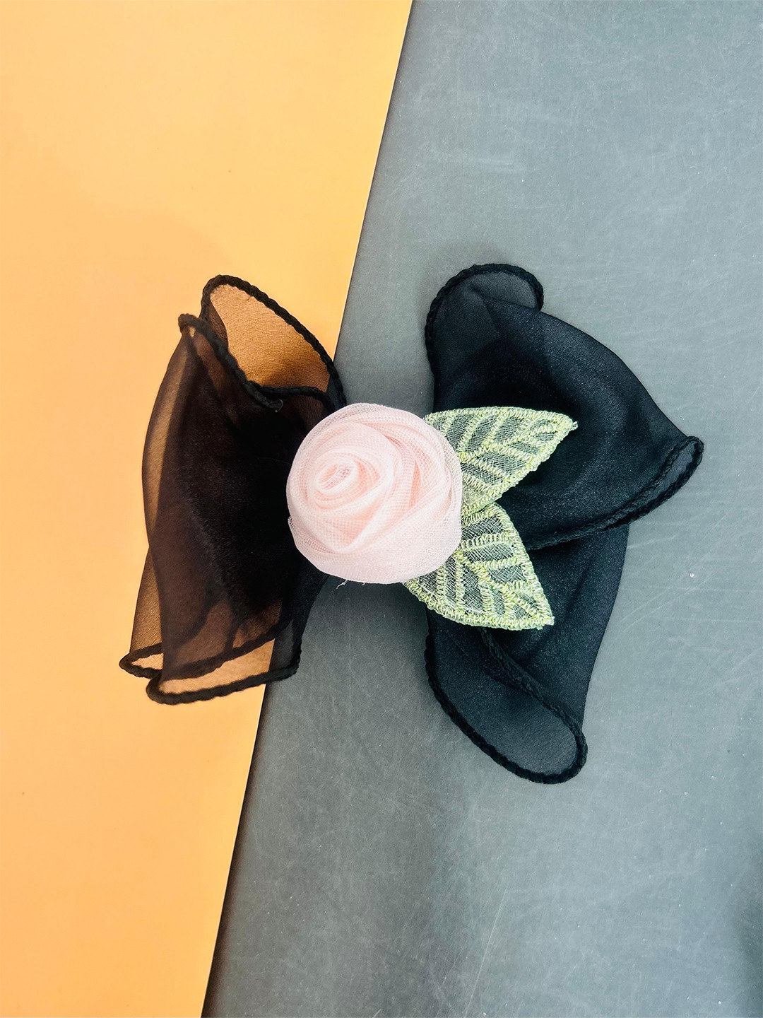 Radhya Accessories Women Rosy Garden Hair Bow Clip