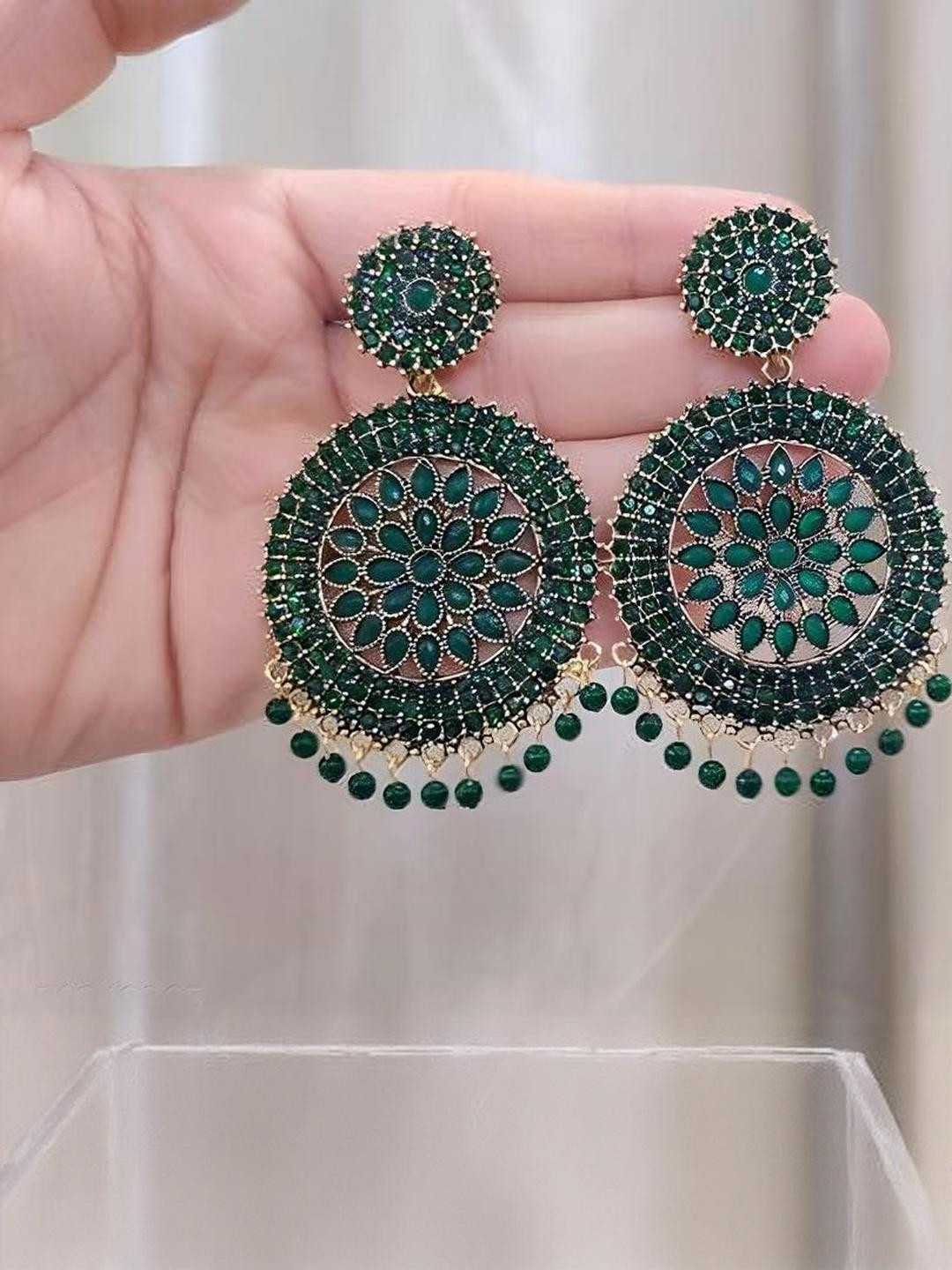 Grace Collections Circular Chandbalis Earrings