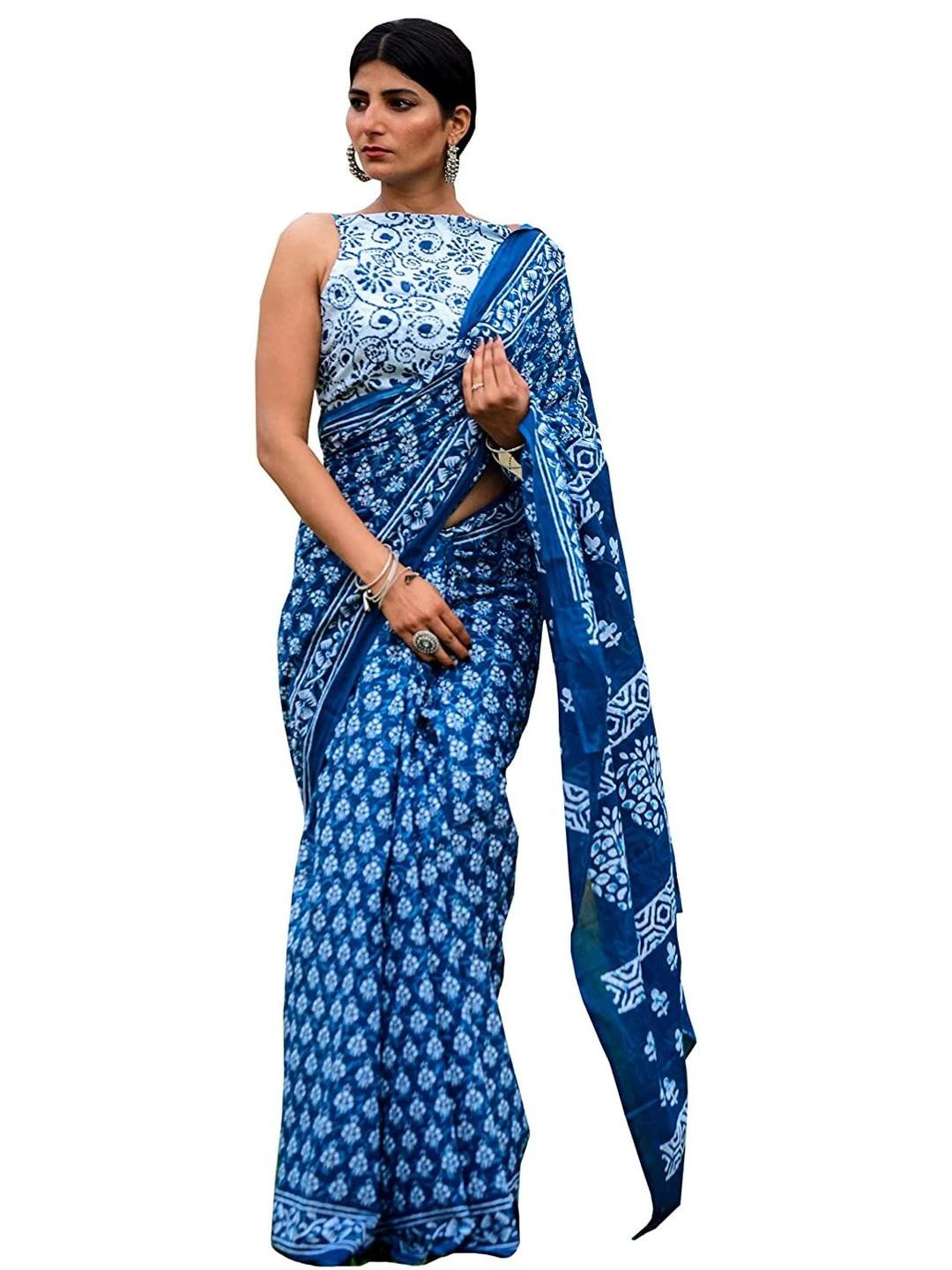 Pinkcity Trade World Multi Pure Cotton Printed Sarees