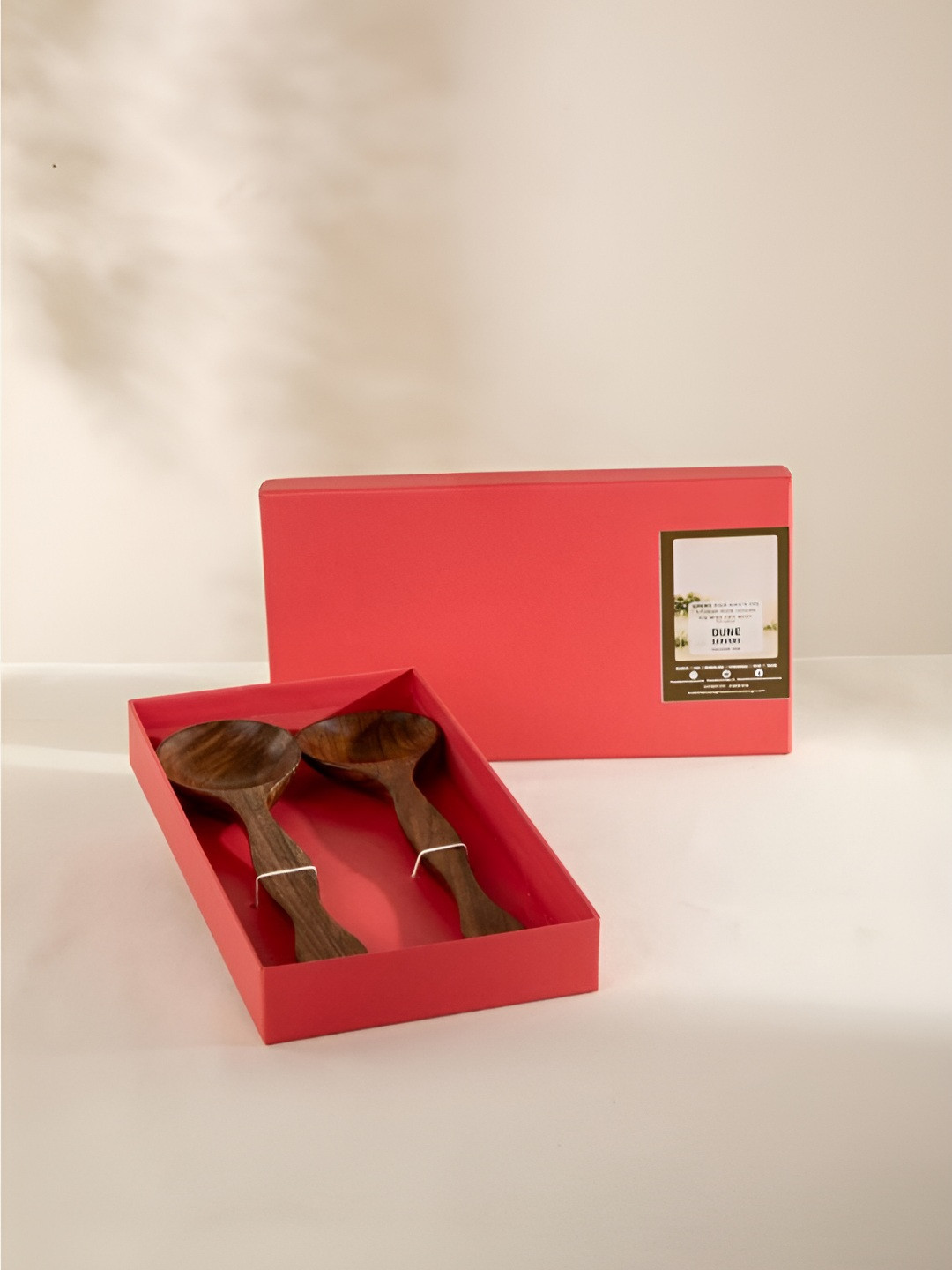 FREEDOM TREE Brown 2 Pieces Wood Serving Spoons