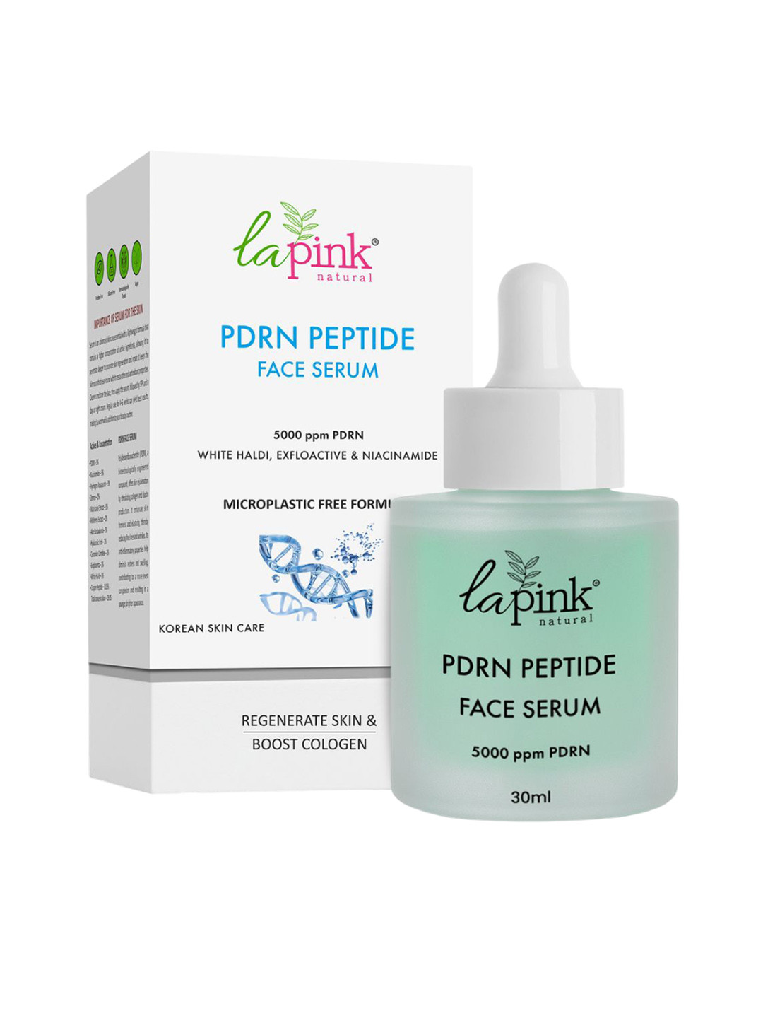 La Pink PDRN Peptide Face Serum Boosts Collagen, Repairs Skin & Diminishes Wrinkle - 30 ml