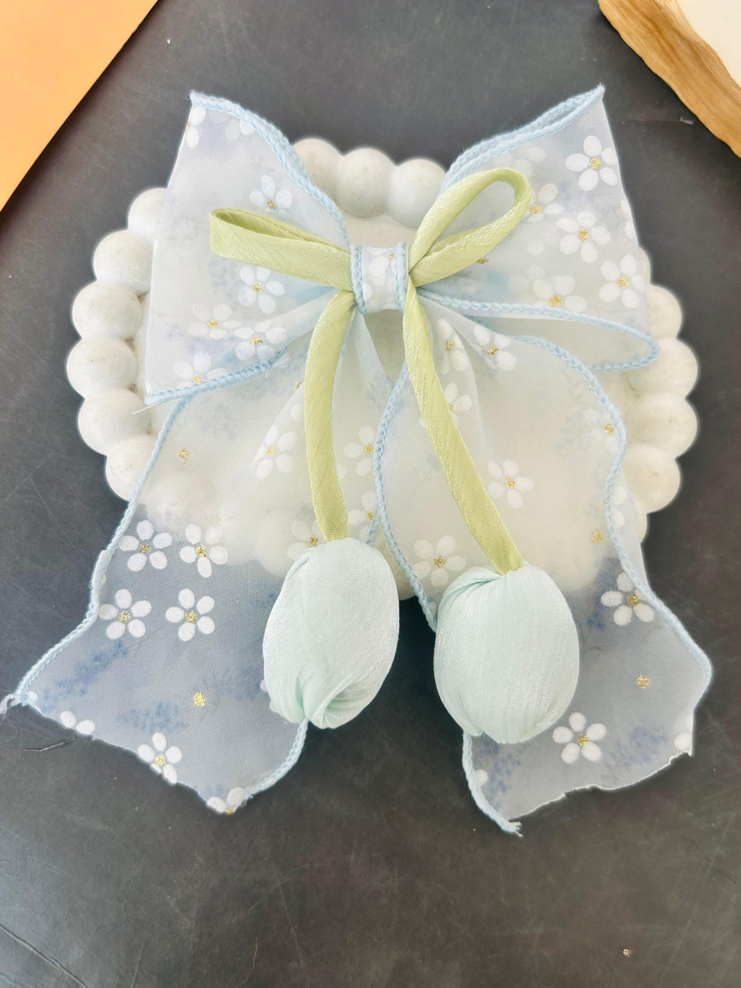 Radhya Accessories Tulip Blossom Hair Bow Clip