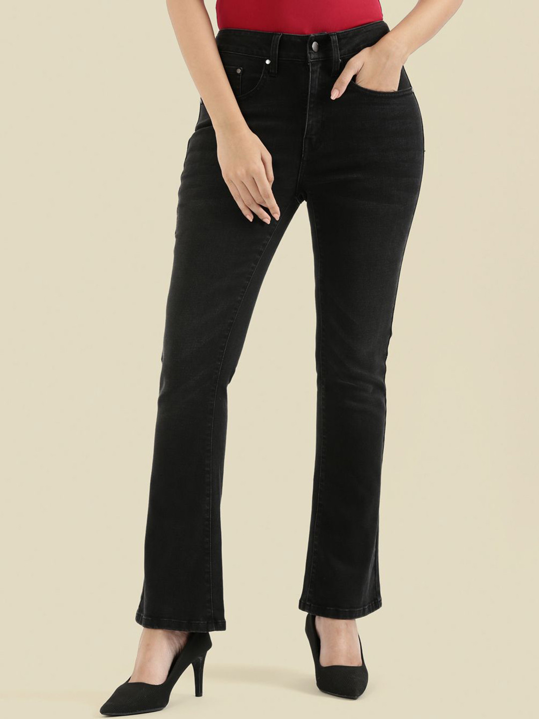 Go Colors Women Bootcut Mid-Rise Jeans