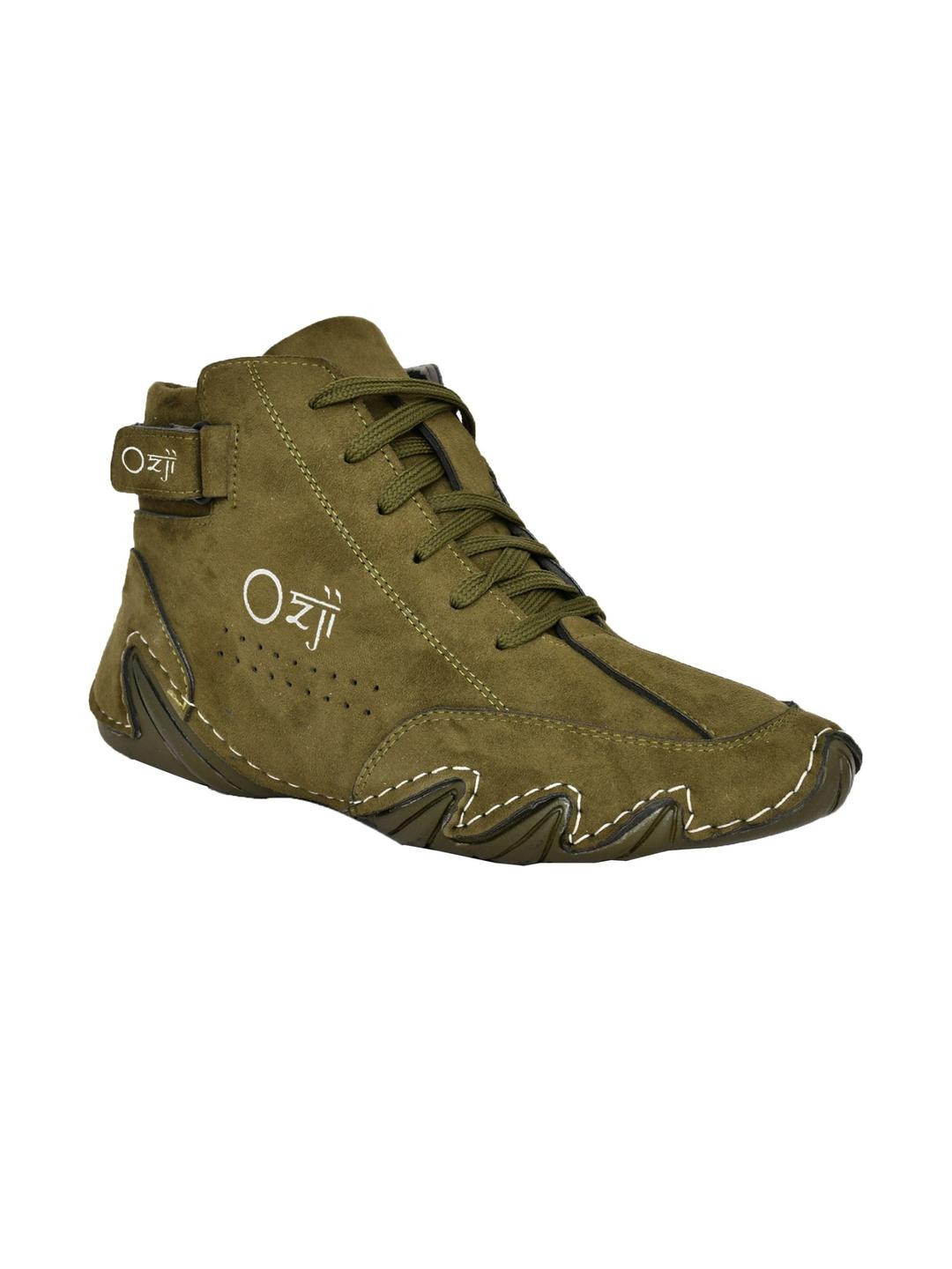 Kerzl Men Olive Synthetic Casual Shoes