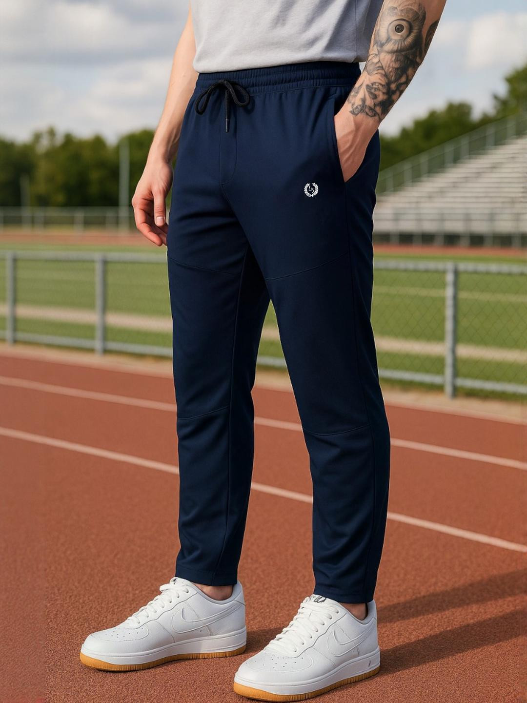 LEE BONEE Mens Solid Dri Fit Track Pants