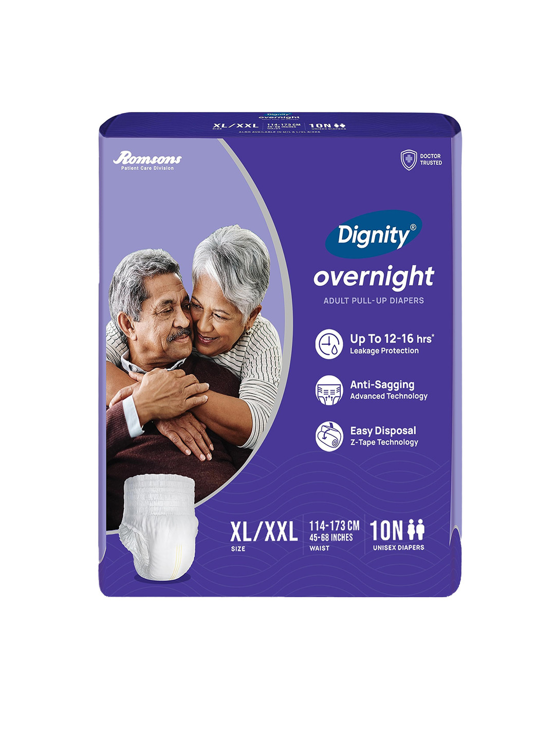 Dignity Disposable Adult Diapers - XL - XXL - 10 Pcs