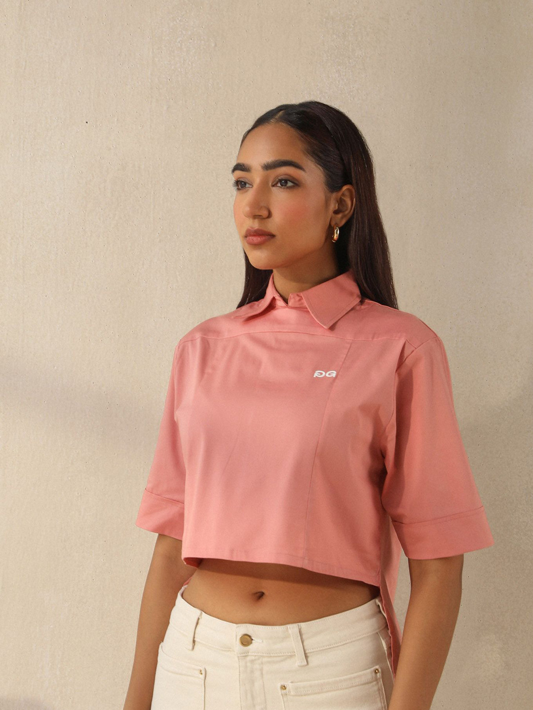 PRIMAL GRAY Short Sleeves High-Low Cotton Top