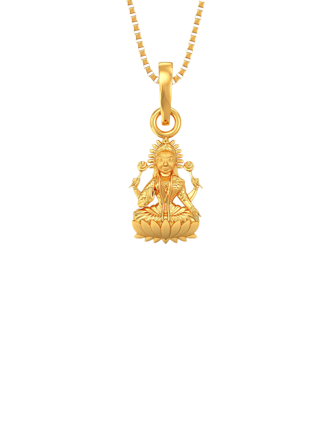 Joyalukkas Women 22KT Gold Goddess Lakshmi Pendant - 1.352 g