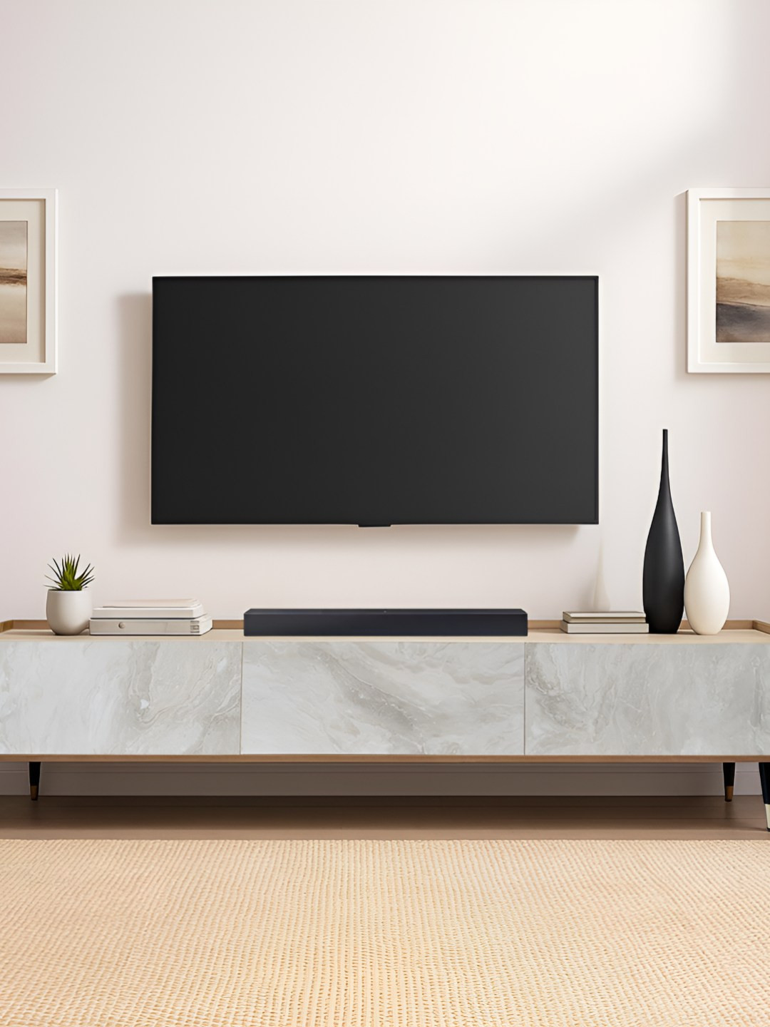 Kik Brown Wooden Durable TV Entertainment Unit