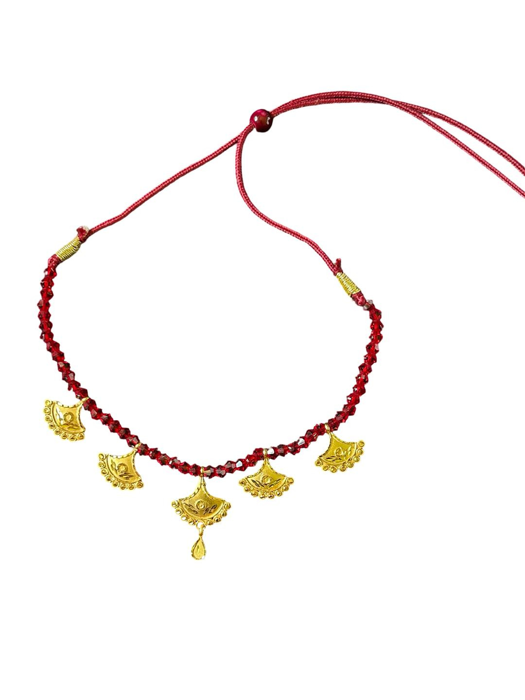 Soumi Store Copper Gold-Plated Beaded Necklace