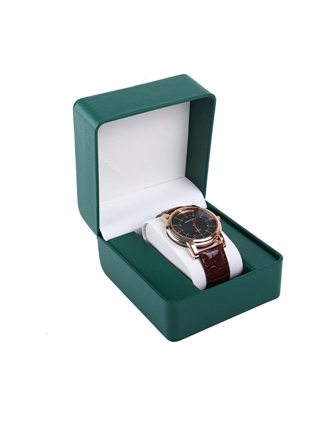 AUGEN Unisex Green Vegan Leather Single Slot Watch Organiser