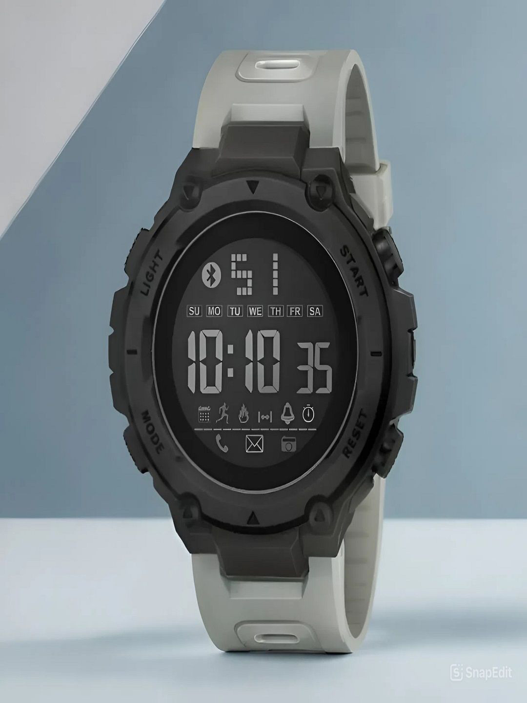 Hala Men Round Dial & Straps Digital Multi Function Water Resistant Watch hala-1145-Grey