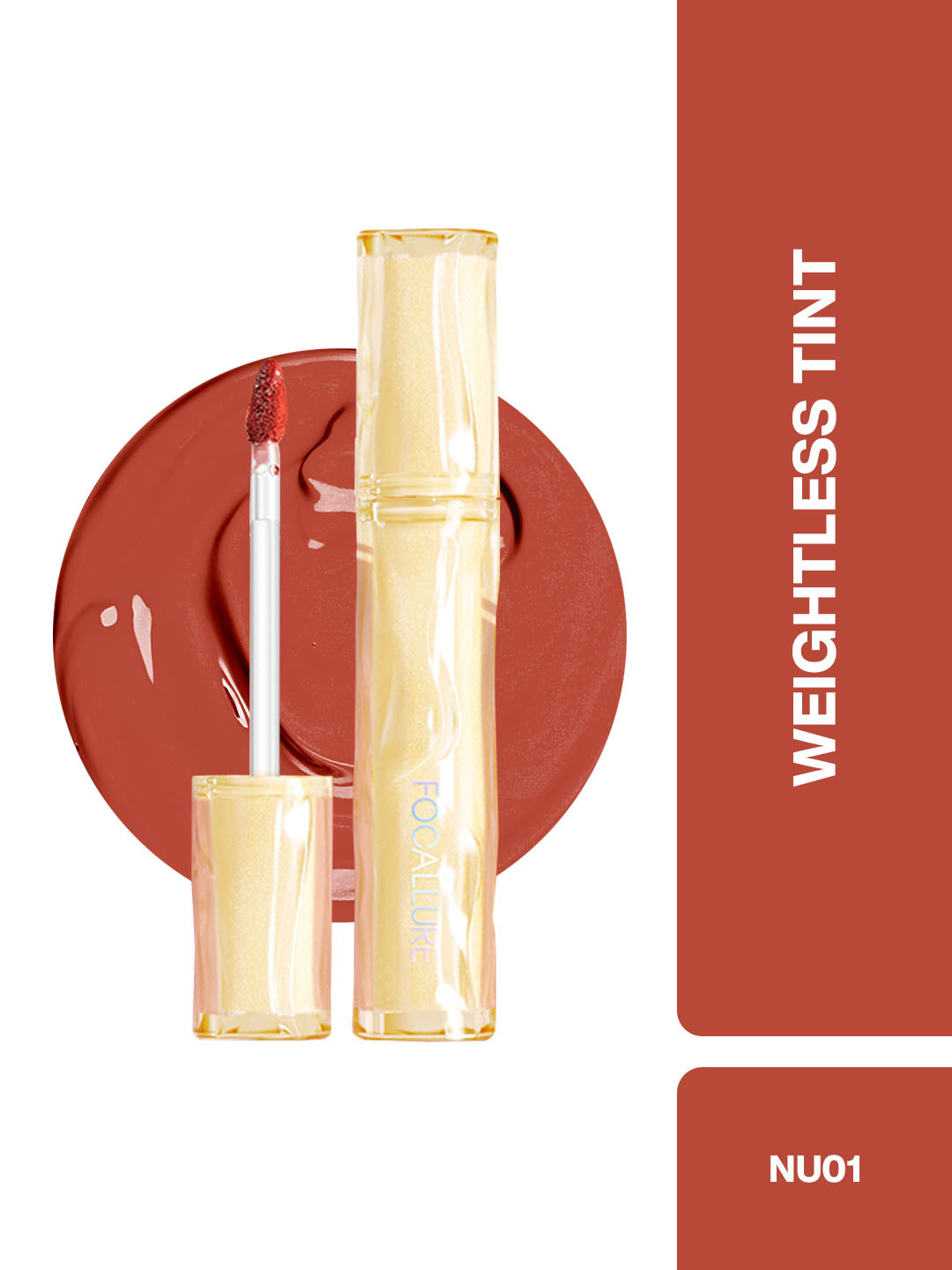 FOCALLURE Color Lasting Lip Tint Gloss- 2 g- NU01