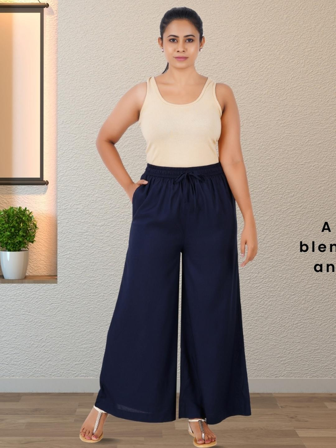 Happy Bunny Women Rayon Palazzo Pants