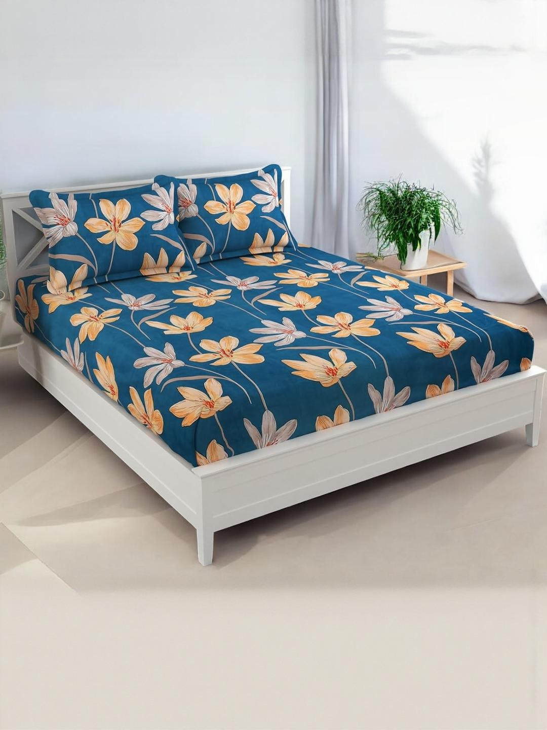 WELLNEST Microfiber Fitted King Bedsheets