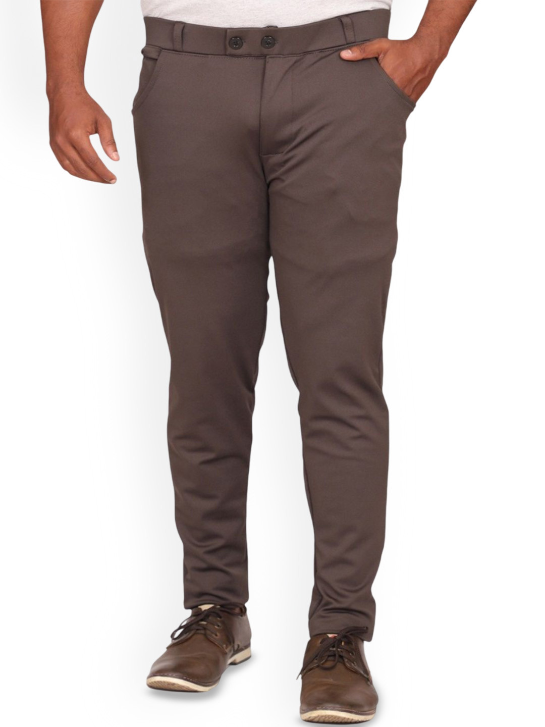 NEPPE'S WORLD Men Original Slim Fit Mid-Rise Trousers