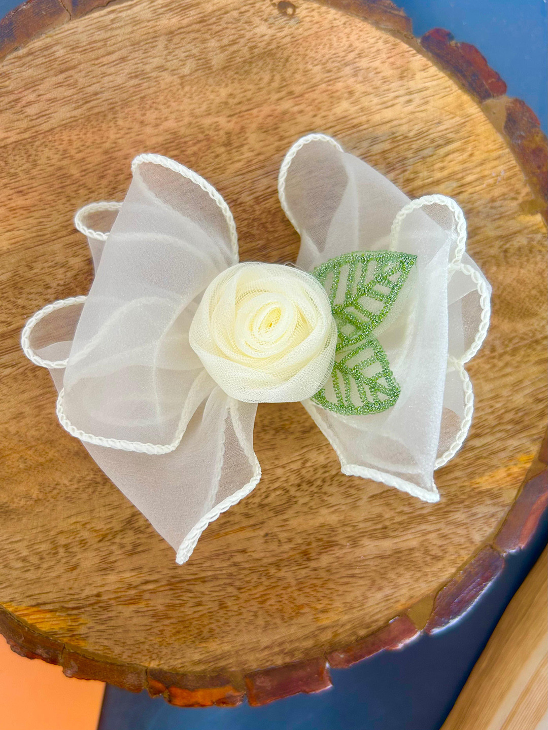 Radhya Accessories Women Rosy Garden Hair Bow Clip