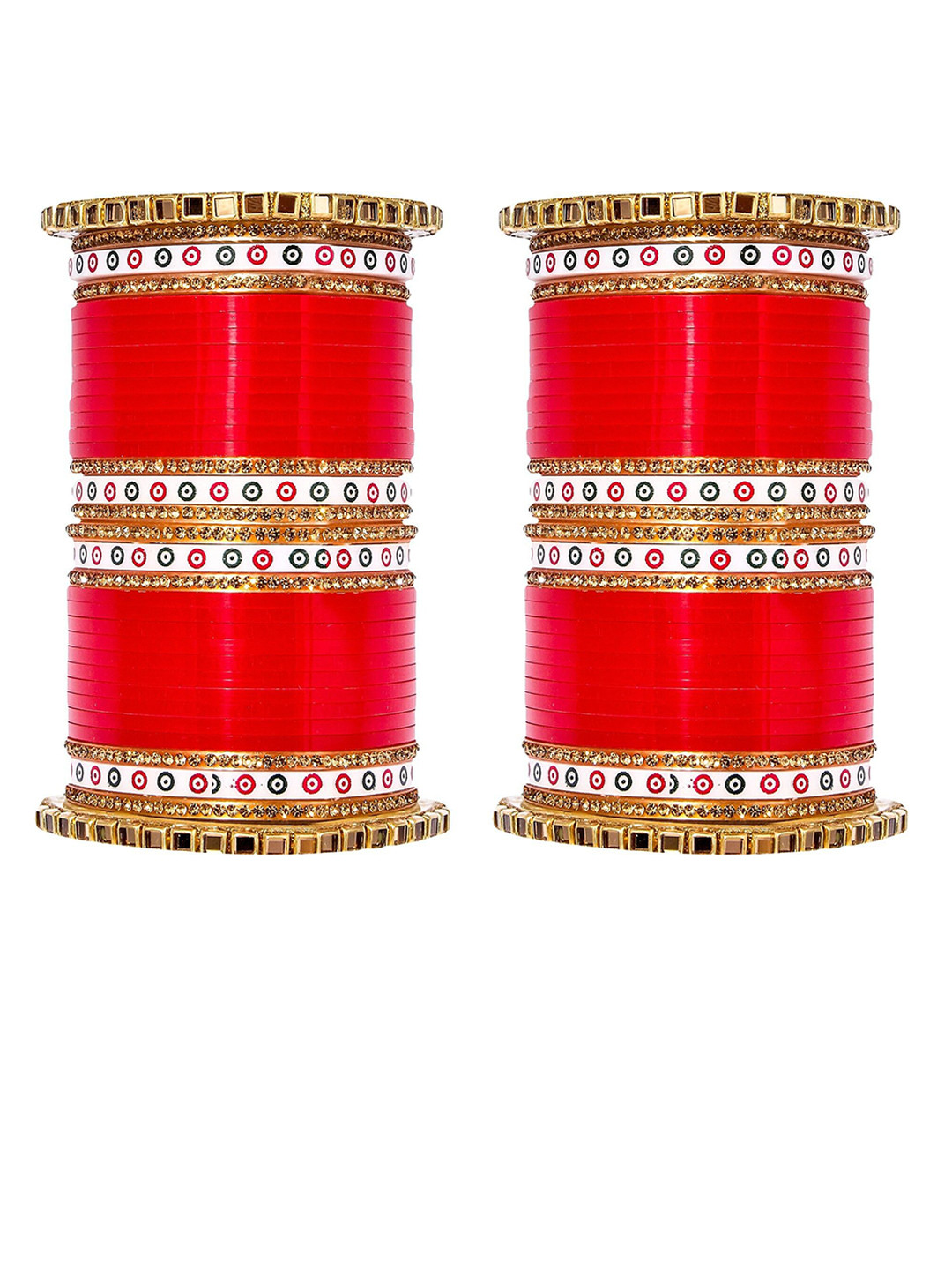 Sajjo Women Set Of 68 Stone Studded Bangles