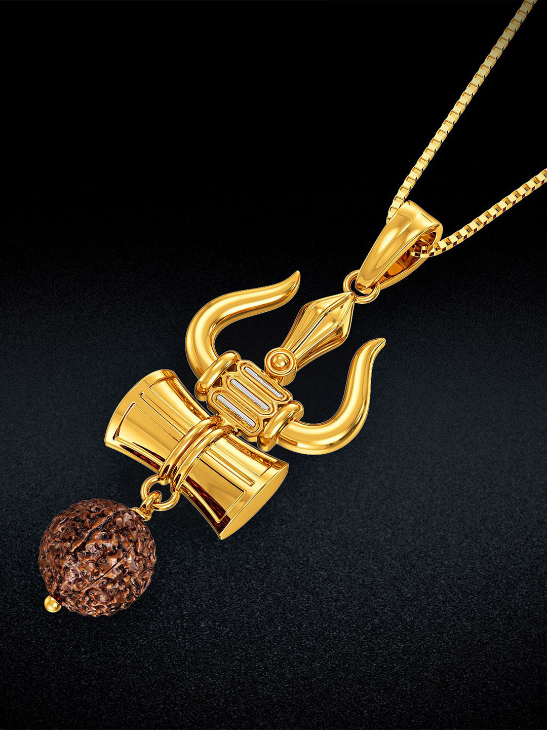 Joyalukkas22KT Gold Trishula Pendant - 3.24g