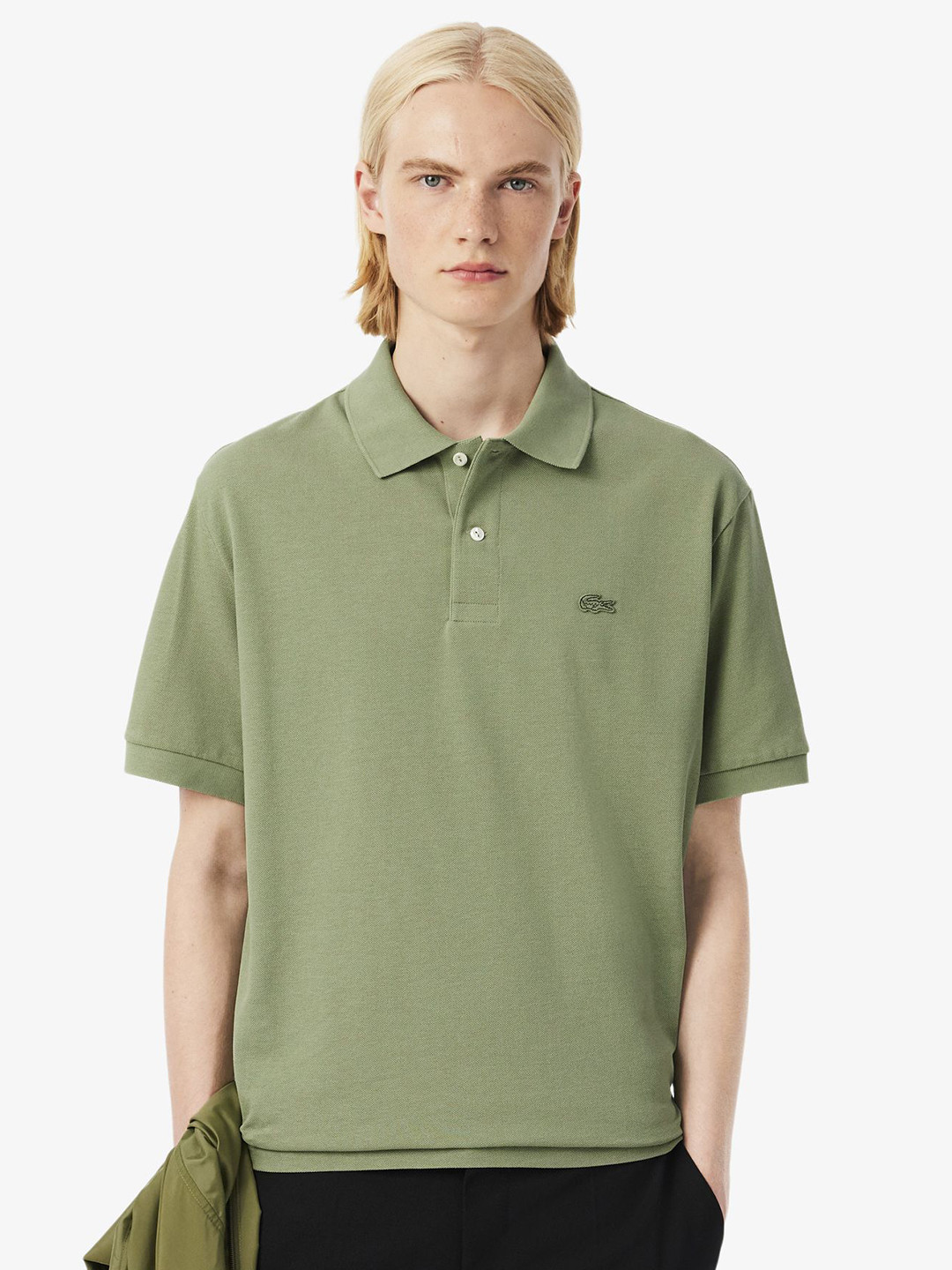 Lacoste Heavy Pique Polo Collar Pure Cotton Relaxed Fit Casual T-shirt