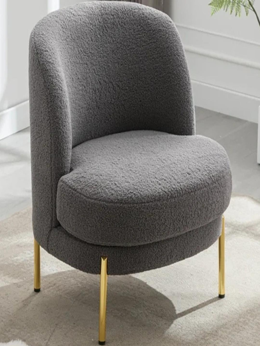 DOE BUCK Addaly Fabric Grey Full Back Lounge Chairs