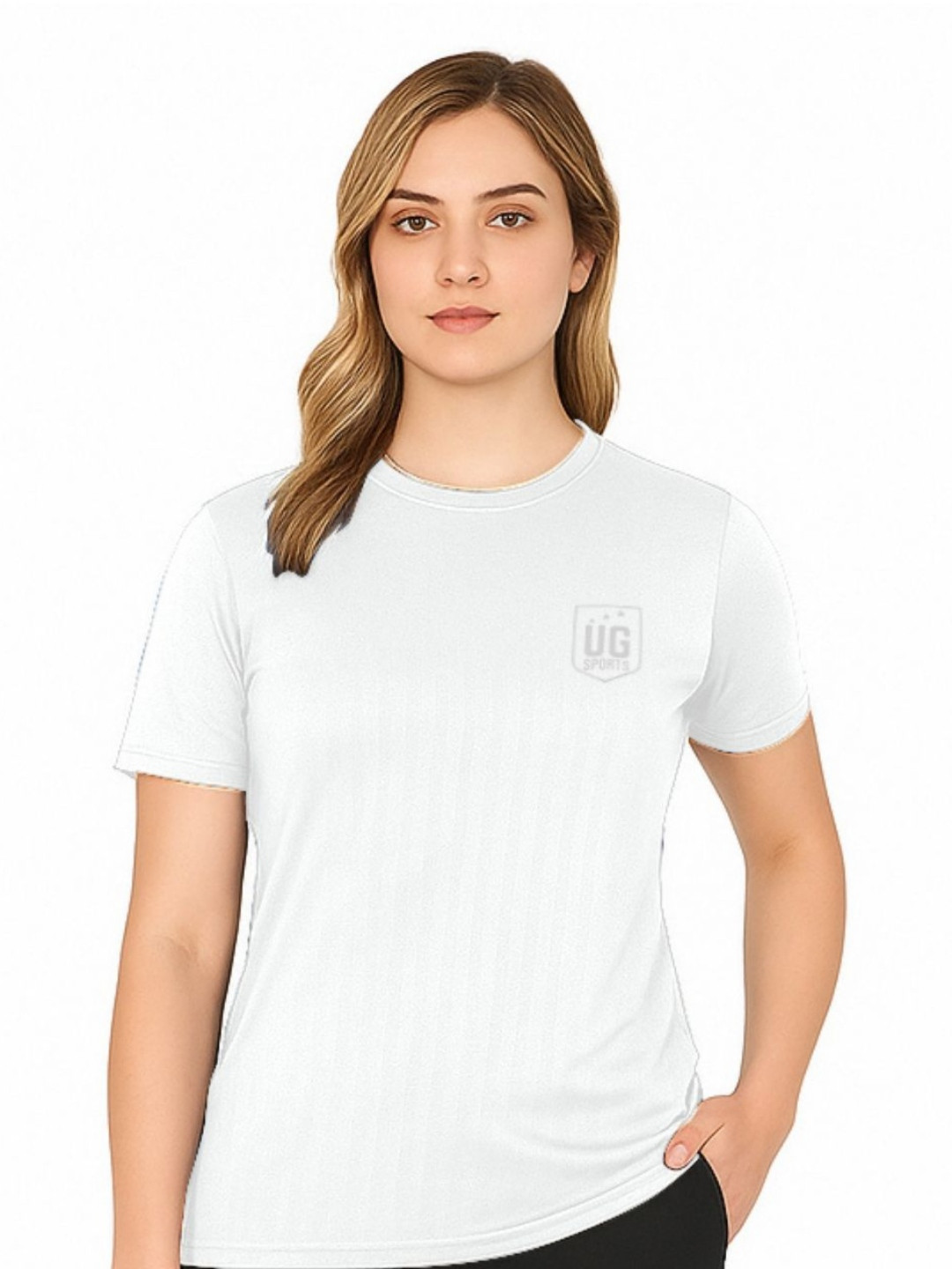 UG SPORTS Brand Logo Printed Regular Fit Sports T-shirt