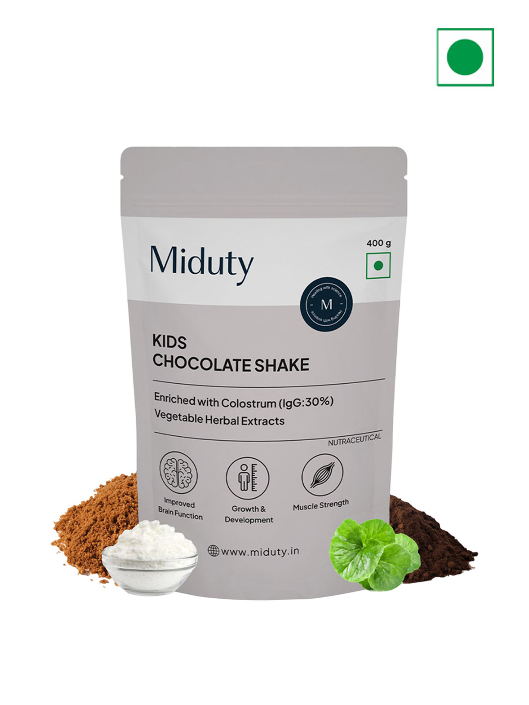 MIDUTY Kids Chocolate Shake Powder - 400 g