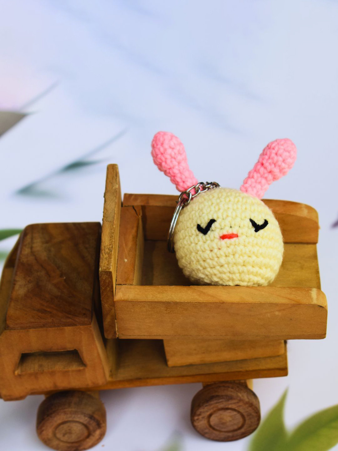 TheYUGO Self Design Bunny Crochet Toy Key Chain