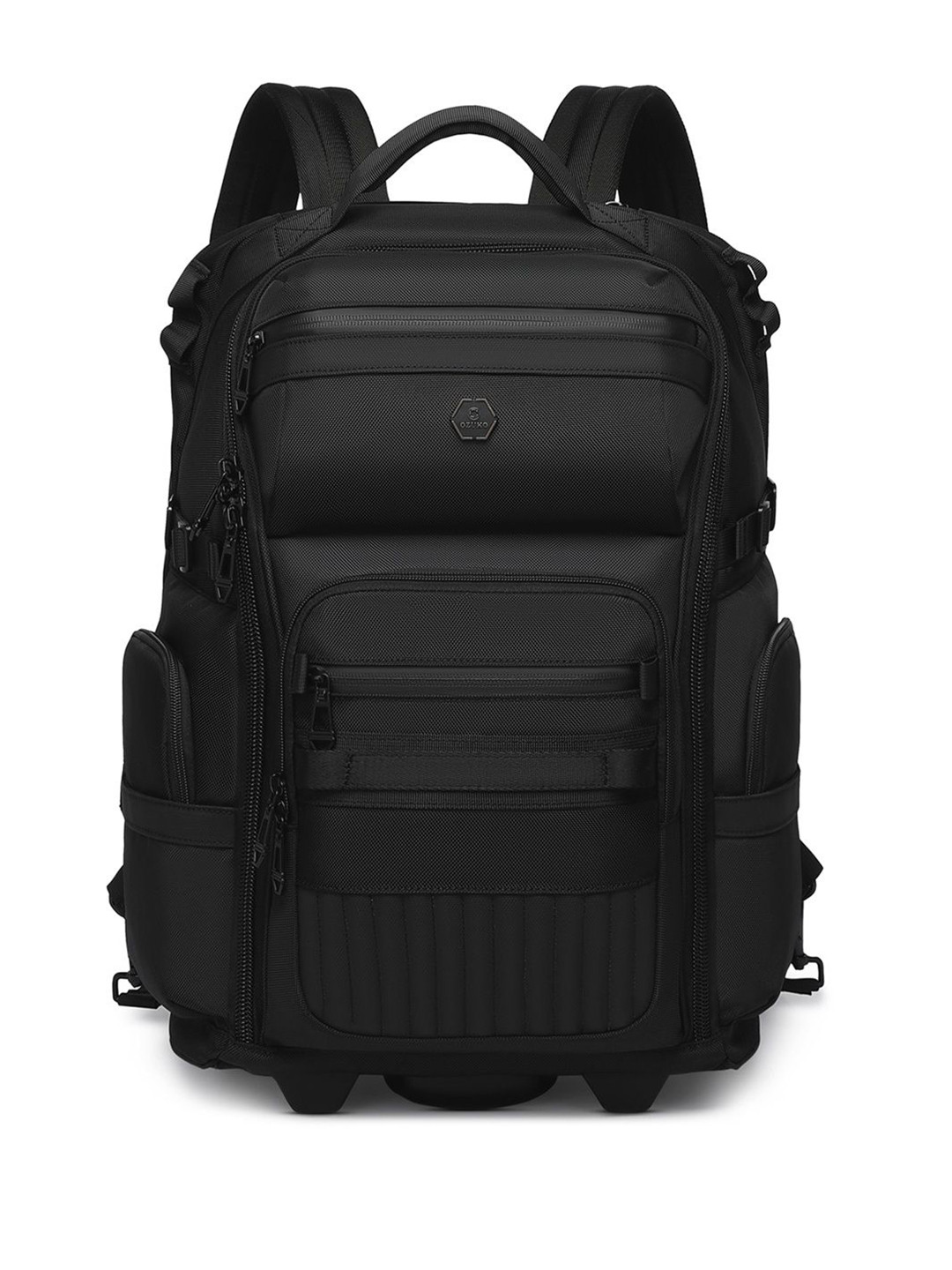 OZUKO OBSIDIAN GLIDER Range Black Soft Trolley Backpack